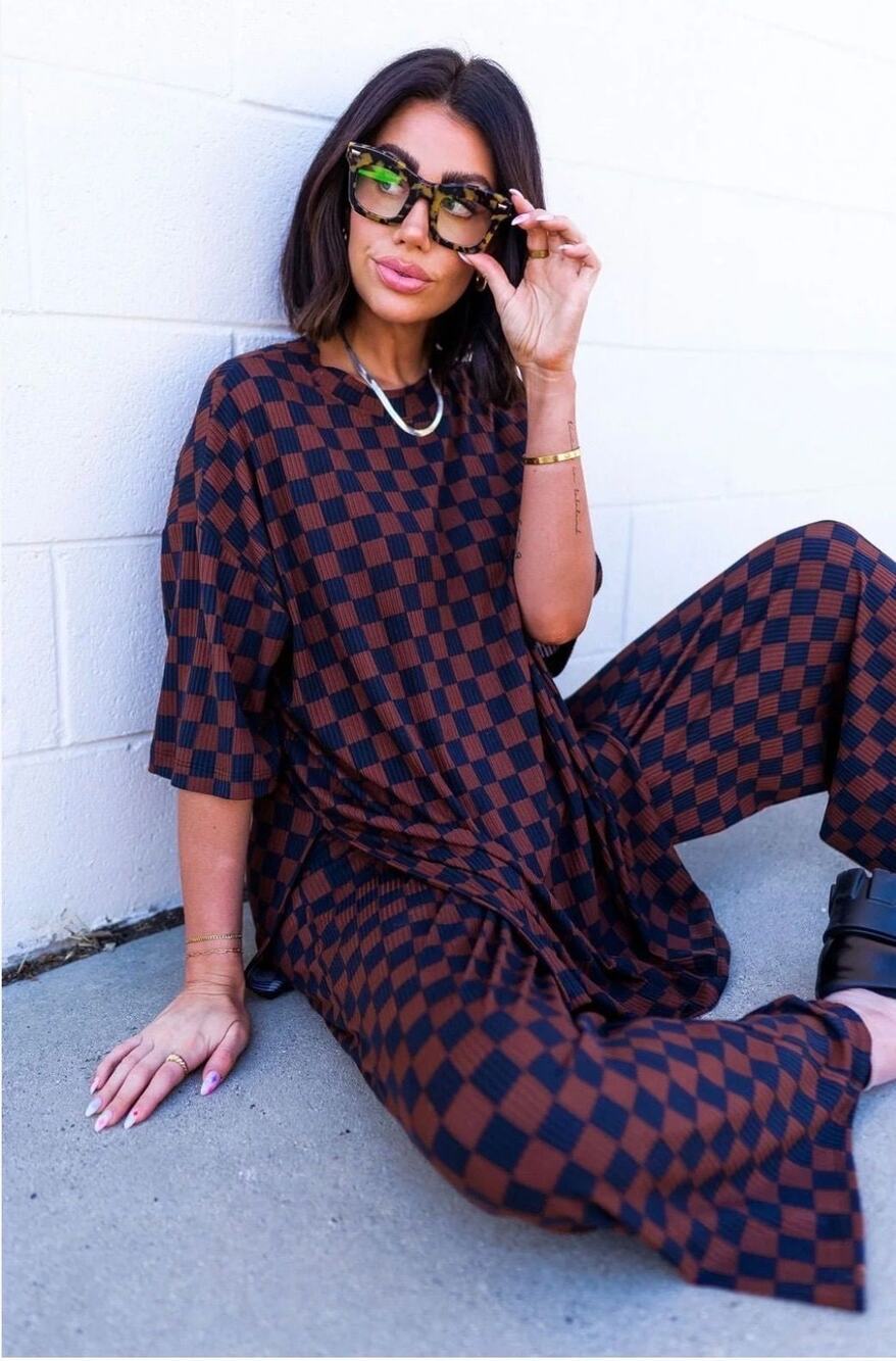 NWT Dressed In Lala Lex Ribbed Oversized T-Shirt SZ Small
